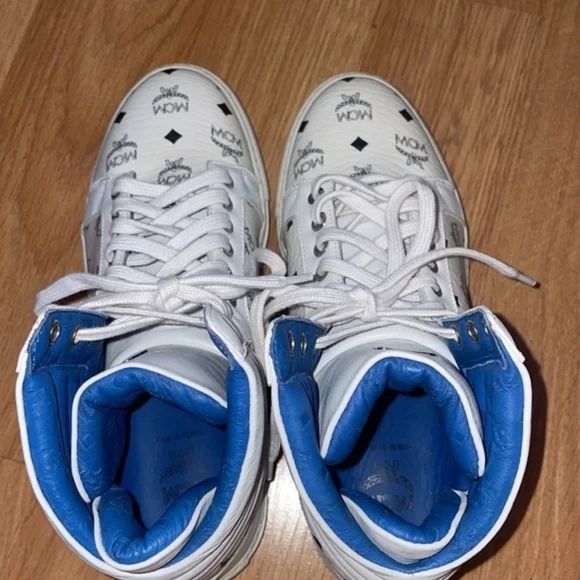 Rare MCM White High-Top Sneakers Brand New Comes With Box And  Original Receipt - Picture 5 of 7